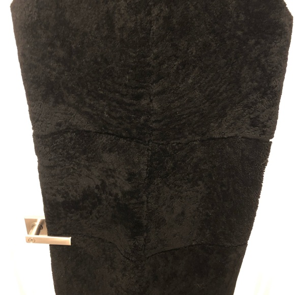 New Free People x Nicholas K Black Himalaya Sheep Fur Long Vest Coat Jacket sz M - Picture 14 of 16